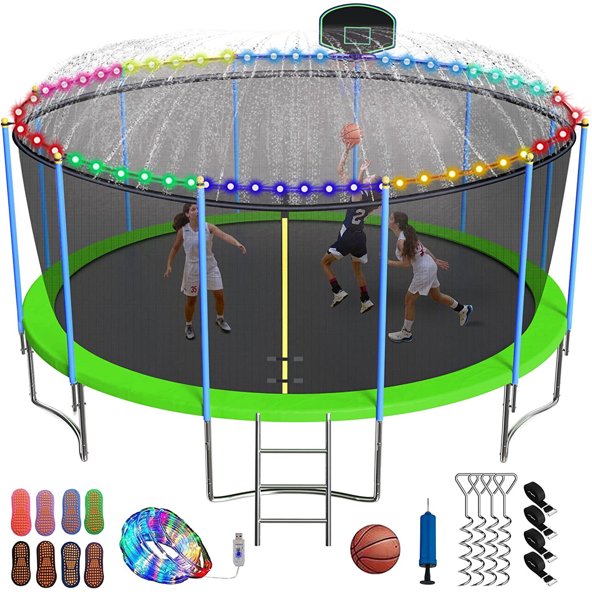 Elitezip 1500 LBS 16 FT Trampoline for Adults 810 Kids NoGap Design